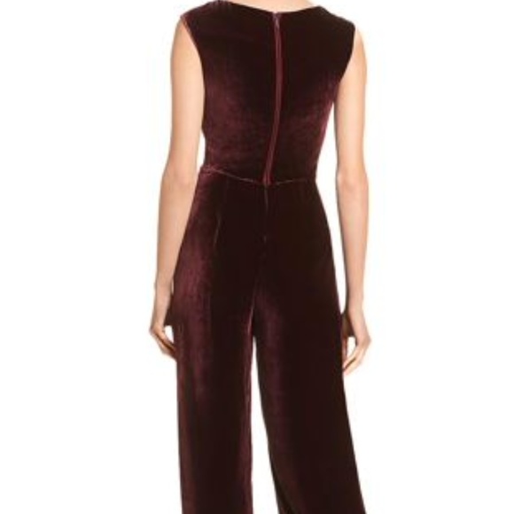 Rebecca Taylor S/L Ruched Velvet Jumpsuit